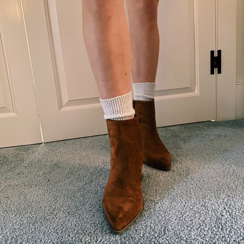 forever 21 brown suede booties